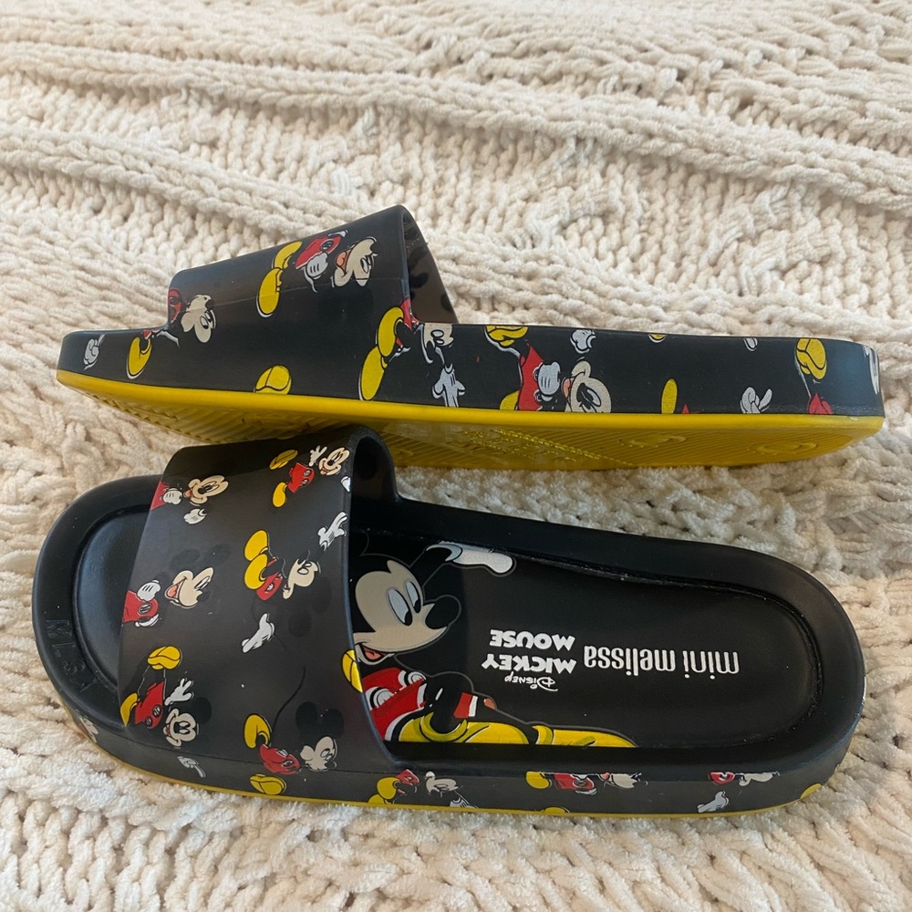 Mini Melissa Sandals with Disney Mickey Mouse Design. Big Kids Size 2.